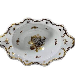 Pate de Limoges Hand Painted Porcelain Gold Dish Made in France Victorian Gold